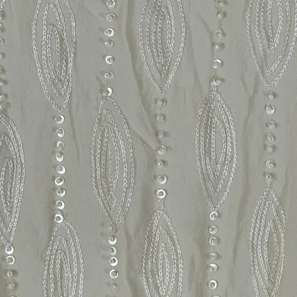 WHAT GOES AROUND COMES‎ AROUND Anthropologie Silk Beaded Cardi Womans S Cottage - Picture 9 of 11